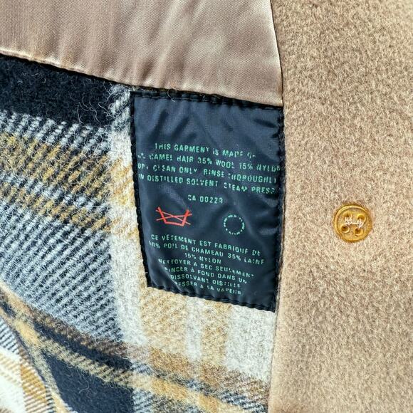 Vintage Aquascutum London Double Breasted Wool Pea Coat Flannel Lining Men's 42R - Picture 8 of 8